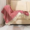 Coperta Multiuso Divano Estiva Fresca Coperta per Condizionatore Morbida Coperta Tessuta per Divano Asciugamano per Fondo Letto Sciarpa Coperta per Riposo in Ufficio