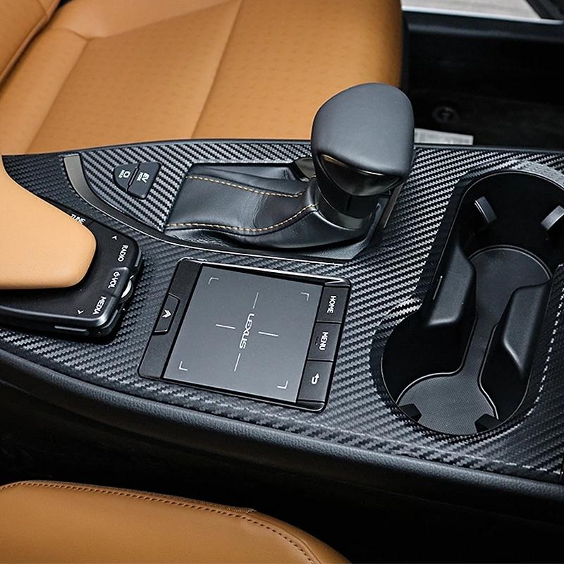 2Pcs/set Pcmos Carbon Fiber Inner Gear Shift Frame Cover Automotive Interior Stickers Trim For Lexus UX200 UX250h