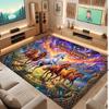 Horse Theme Soft Crystal Velvet Rug Custom Name & Text Print Non Slip Floor Rug for Bedroom Living Room