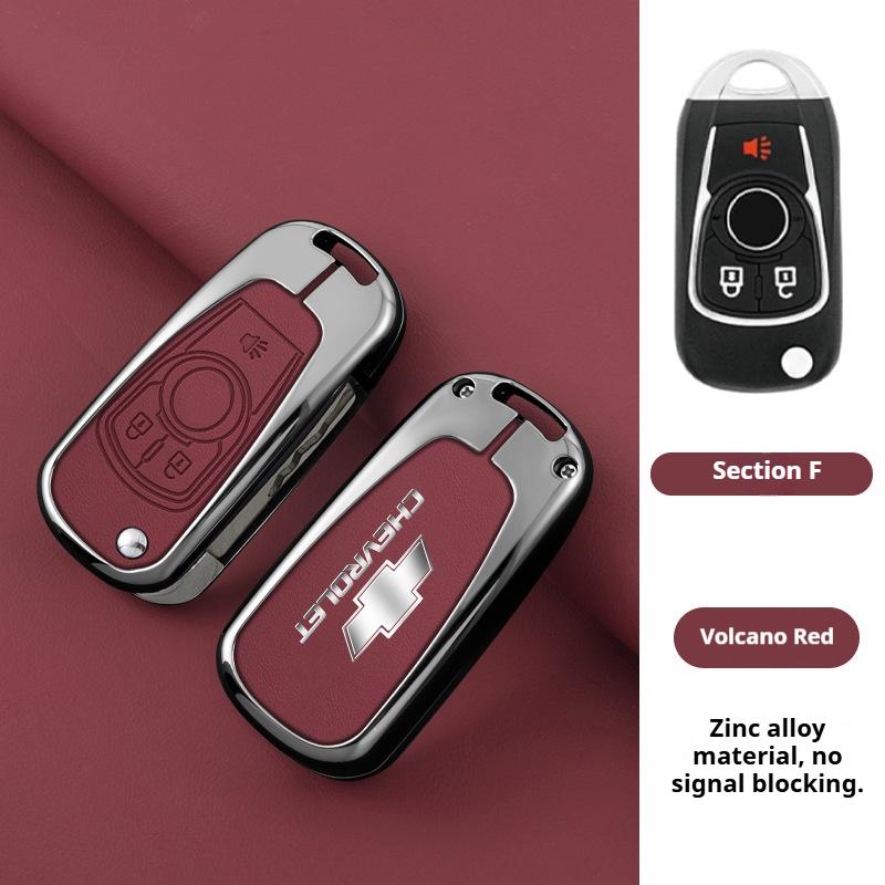 Car Key Case Cover Protective Shell for Chevrolet Chevy Malibu Camaro Cruze Traverse Spark Equinox Sonic Volt Leather Keychain