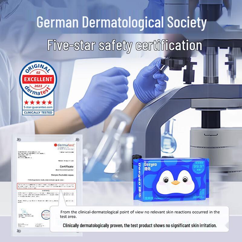 DeYou Classic Penguin Flushable Wet Wipes