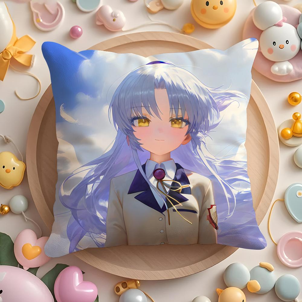 A-Angel B-Beats! Tachibana Kanade Cushion Cover Home & Car Multi-Scene Pillow Cover - Reversible, Soft & Durable for Daily Use