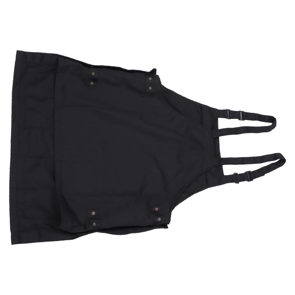 Küchenschürze Schwarze Schürze Polyester Taschen Verstellbarer Riemen Unisex Schürze für Zuhause Gewerblich Café Restaurants