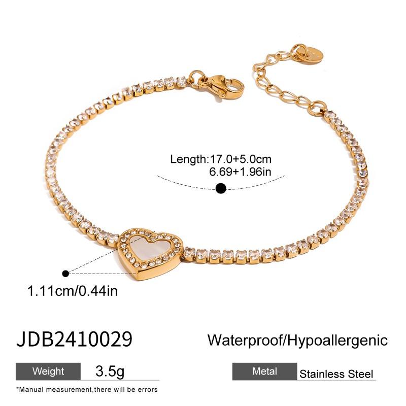 Stainless Steel Zirconia Bracelet - Elegant and Luxurious Women's High-end Jewelry, Titanium Steel Hand Accessory