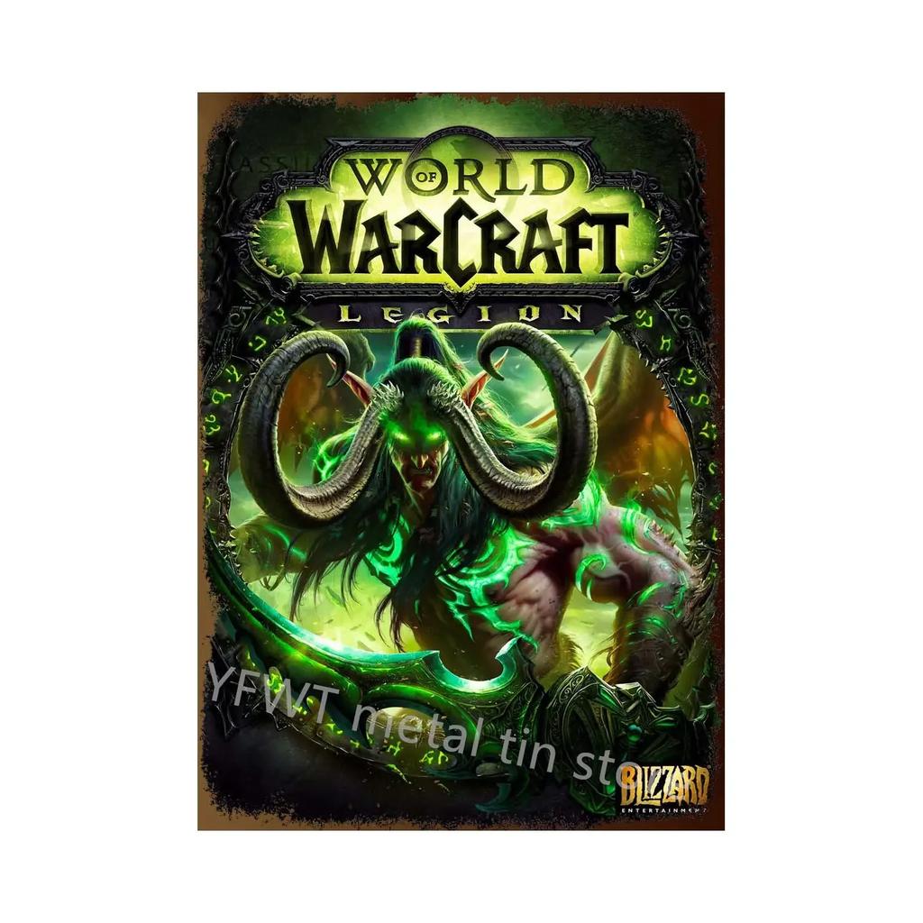 Modern World of Warcraft Game Metal Tin Sign Poster Wall Art Bedroom Studio Home Wall Decoration Cuadros