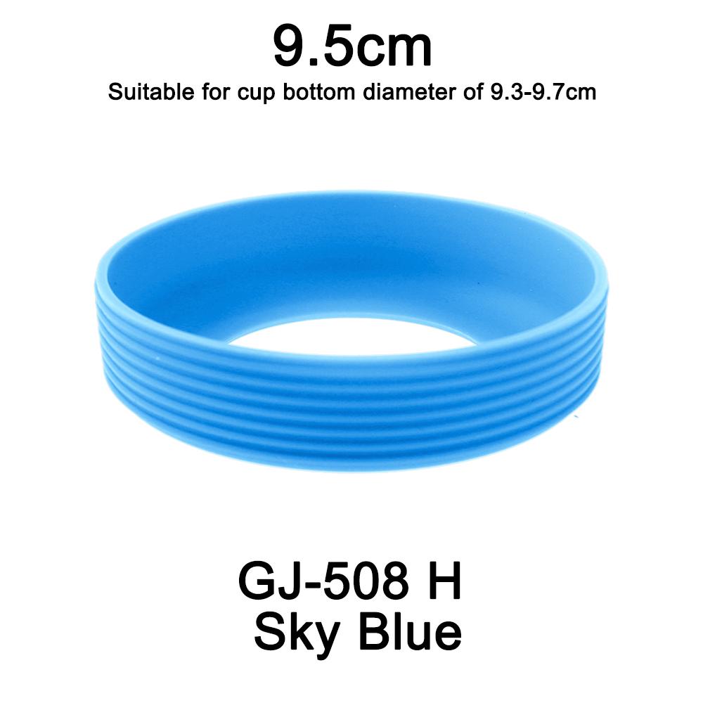 1Pc Diameter 9.5CM 24G Threaded Soft Silicone Cup Bottom Cover Wear Resistant Ring Sleeve Anti Slip Good Toughness Elastic