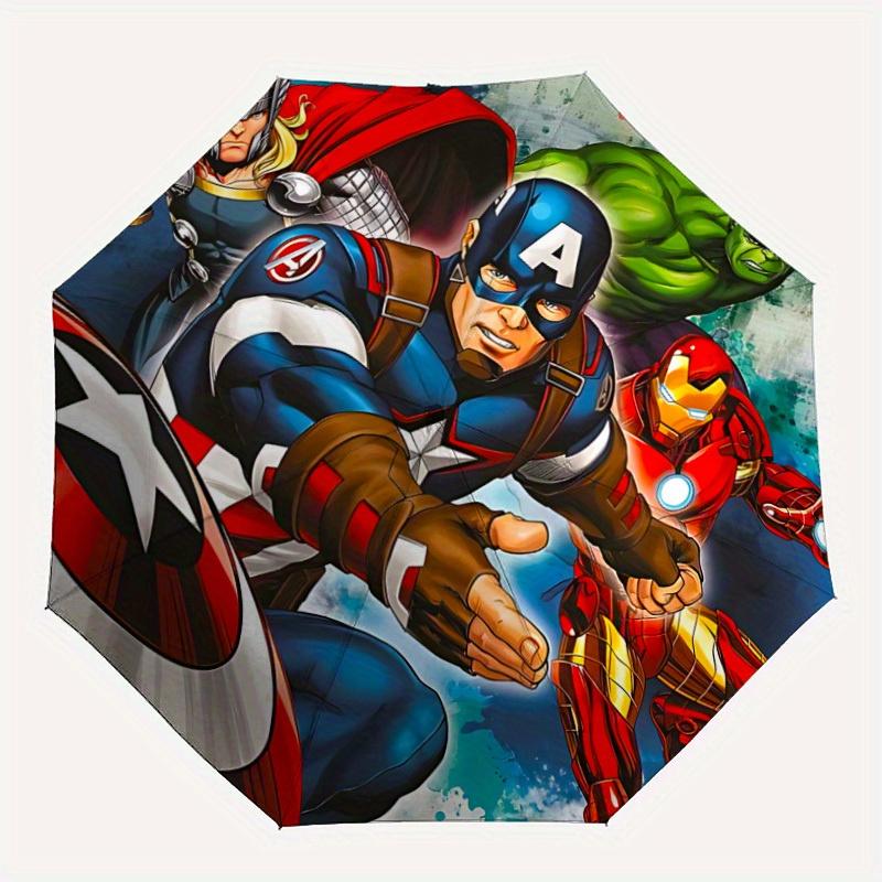 

1pc Avengers Design Automatic Opening/Closing Folding Umbrella with 8 Iron Ribs, Portable Sunshade for Men and Women yy250731112