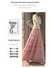 Women's French Ruffled Chiffon A-Line Dress - Slimming High Waist Fairy Skirt for Spring 2026