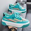 Sneakers Casual Mens Designer Soft Sole Board Shoes Fashion Leather Fabric Breathable Height Increased Flat Platform Board Shoe