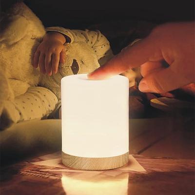 Veilleuse LED tactile à intensité variable, lampe de table LED USB portable pour chambre à coucher, veilleuse de nuit, cadeau pour enfant