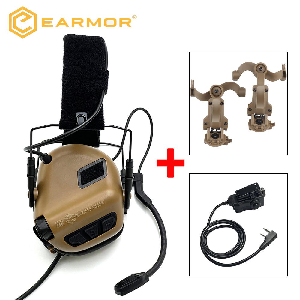 EARMOR Gun Range Shooting Anti-Noise Headset M32 SE Tactical Communication Hunting Electronic Hearing Protection Earmuff