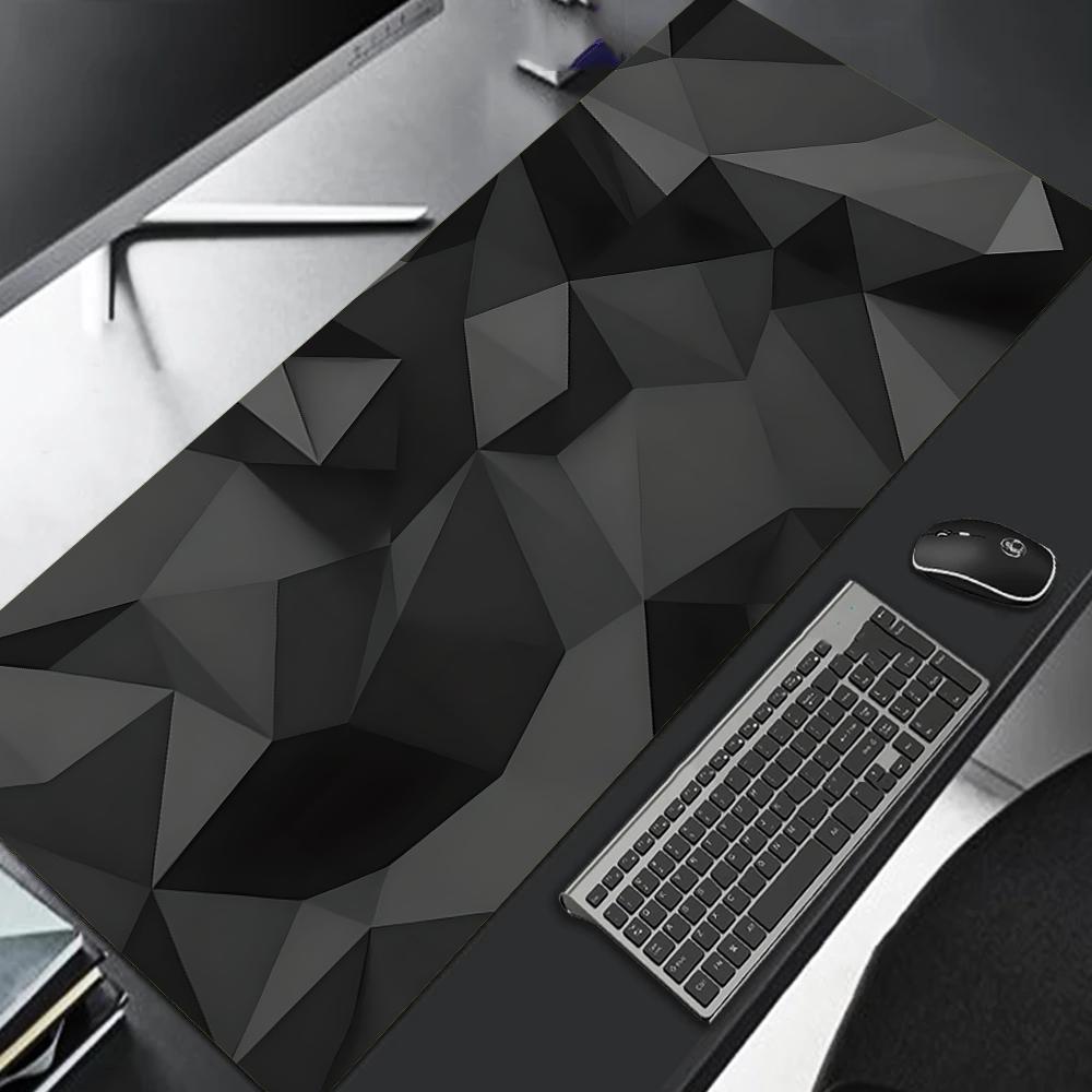 Large Gaming Mouse Pad 90x40 Red Blue Gradient Design Non-Slip Rubber Sewn Edge Gaming Desk Mat Keyboard Gamers and Office Work