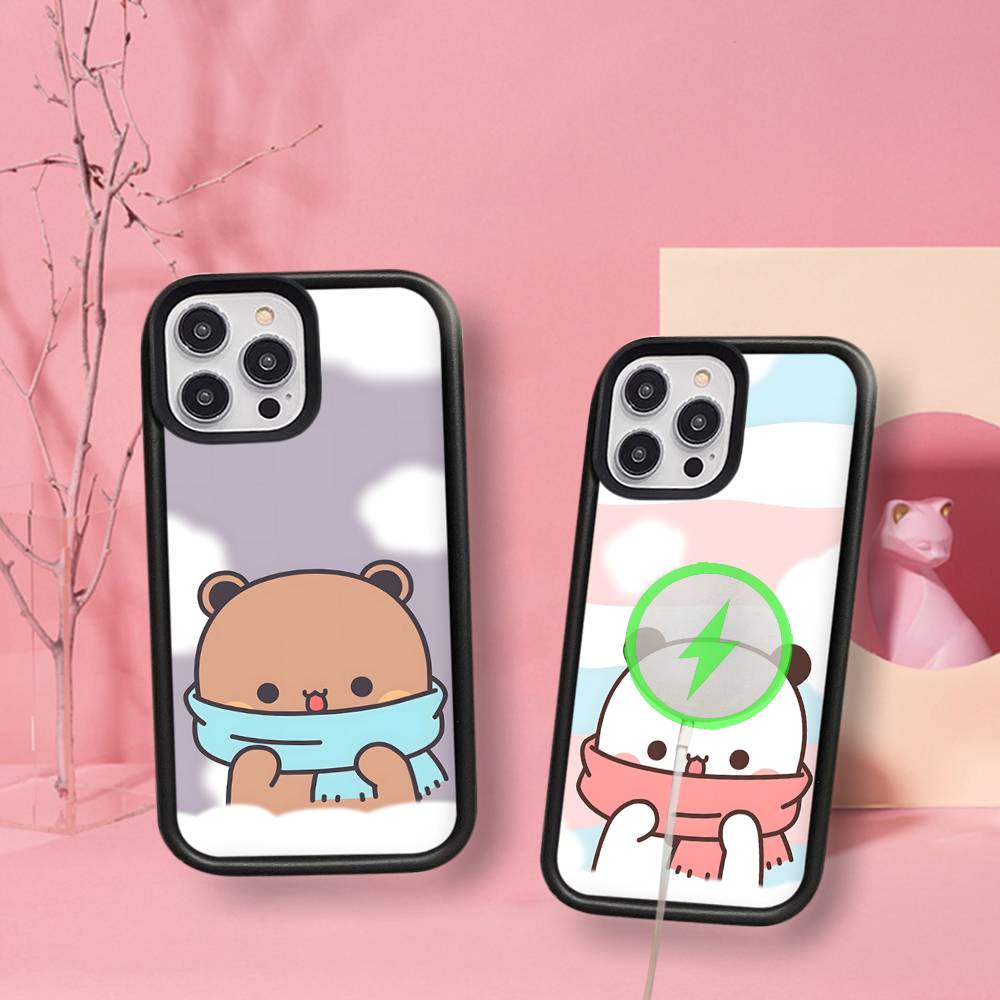 BUBU DUDU Cartoon Magnetic Matte Phone Case For IPhone 16 17 15 14 13 12 11 For Magsafe Wireless Charge Cover