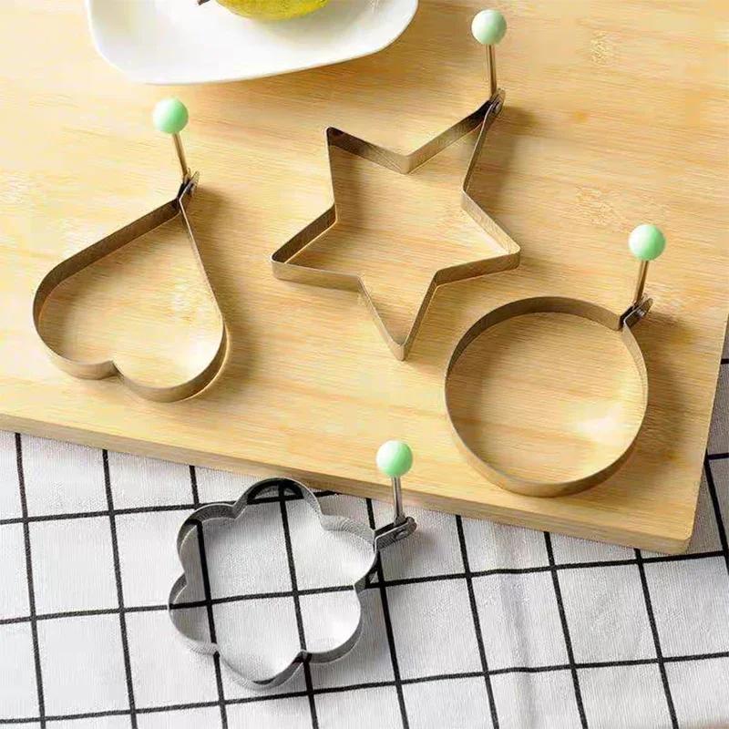 Nerezová forma na omelety Tvořítko Láska Hvězda Medvěd Květina Forma na smažená vejce Tvarovač palačinek Vaření Pečení Nástroje Kuchyňské doplňky