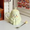 450ml Cute Pear Shape Ceramic Drinkware Tea Cup  Breakfast Oat Milk Cup Coffee Cup Household Milk Cup Water Cup Tea Latte Cup