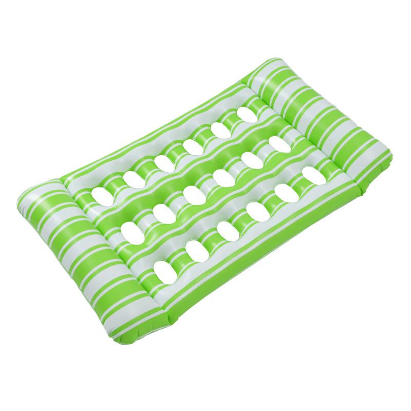 

Striped Green Leaf Print Inflatable Pool Float