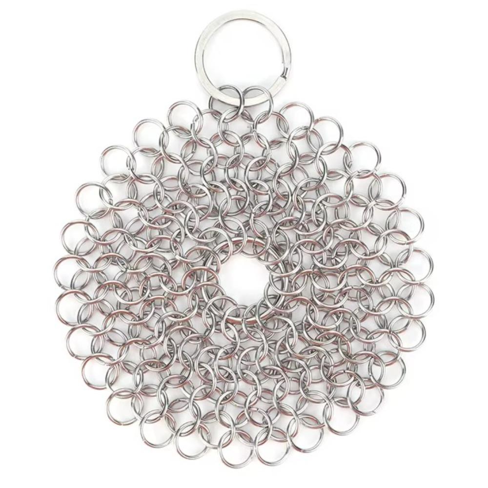 Reusable Kitchen Cleaning Ring Net 316 Stainless Steel Washing Net  Cleaning Brush