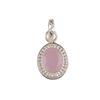 Rose Chalcedony Gemstone 925 Sterling Silver Jewelry Handmade Oval Pendant 1.20" PP-7-14