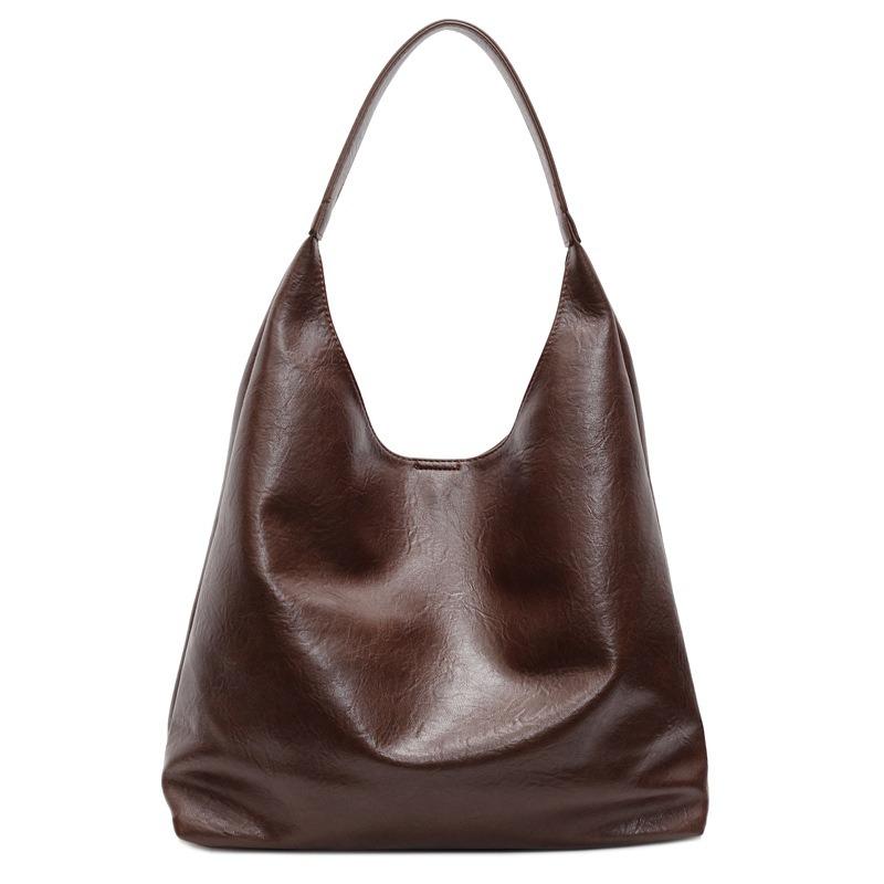 Casual soft surface retro large-capacity bag women's new autumn and winter versatile shoulder bag fashion tote bag