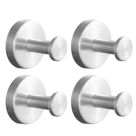 2Pcs Clothes Hooks Wall-punching Great Bearing Anti-slip Heavy Duty Rust-proof Load Home Dorm Bathroom