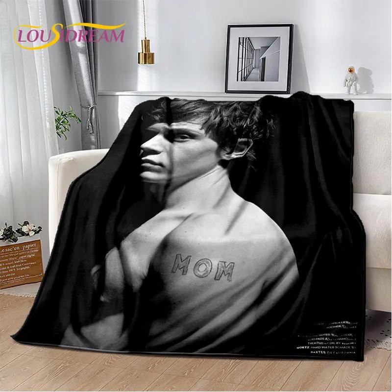 Movie Tv Actor Cute Evan Peters Soft Plush Blanket,Flannel Blanket Throw Blanket For Living Room Bedroom Bed Sofa Picnic Cover