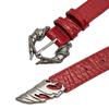 PU Leather Women's Snake Buckle Belt Crocodile Pattern Y2K Street Fashion Waistband for Daily Commute
