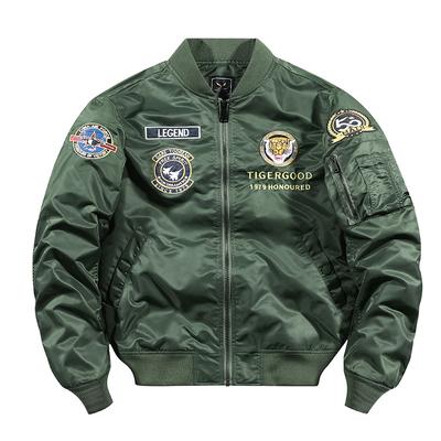 Men's Air Force Pilot Jacket Men's Tiger Embroidered Baseball Uniform Large Size Coat Work Jacket