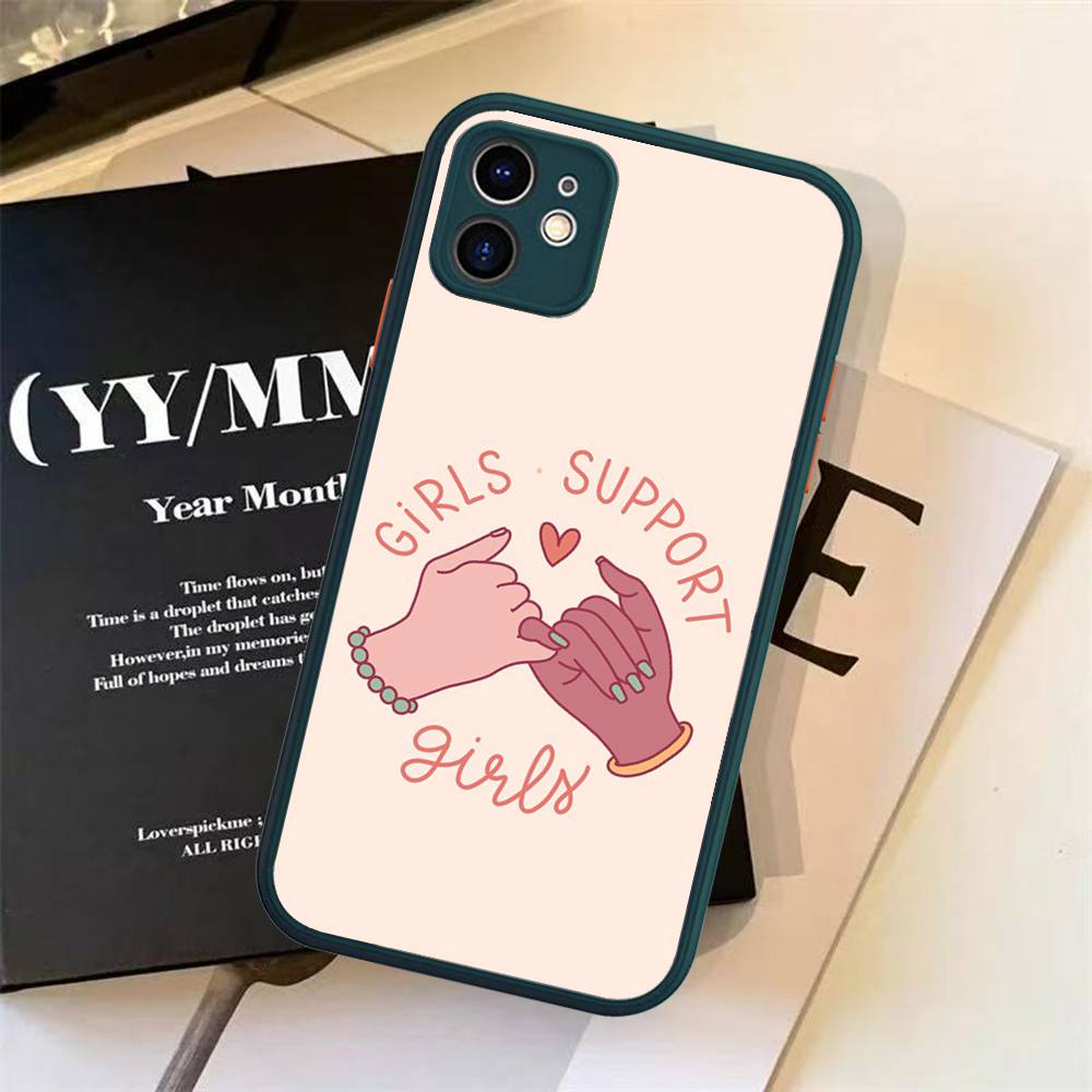 Feminist Feminism Aesthetics Girl Phone Case For iPhone 13 12 X XS MAX Pro Max 16 15 11 14 Pro Max Shockproof Matte Cover