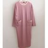 Shop   Women Round Drop Shoulder Loose Fit Color Block Long Dress Ara Wdr 3030  