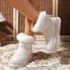 Velvet, Thick, Snow Boots, Thick Soled Shoes, Bow Tie, Warm Shoes, Plus Size, Cotton Shoes
