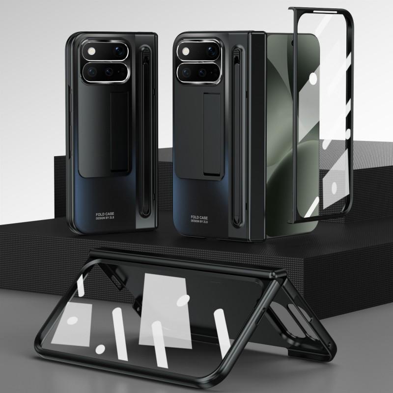 Étui de téléphone pliable Google Pixel 11 Pro 10 9 Avec charnière plaquée Protection intégrale antichoc