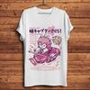 Meow Sakura KinomotoFunny CSS Cat Anime TshirtWhite Short Casual Kawaii StreetwearUnisex T ShirtBreathable Print