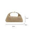 Raffia Straw Woven Clutch Purse Hobo Dumpling Women Handbag Summer Beach Grass Braided Solid Color Evening Bag KTB