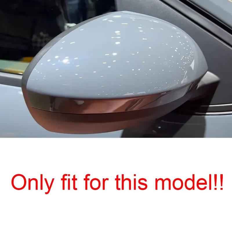 For Dacia Sandero -2024 Car Sticker Rearview Side Mirror Cover Wing Cap Exterior Door Rear View Case Trim Carbon Fiber Look