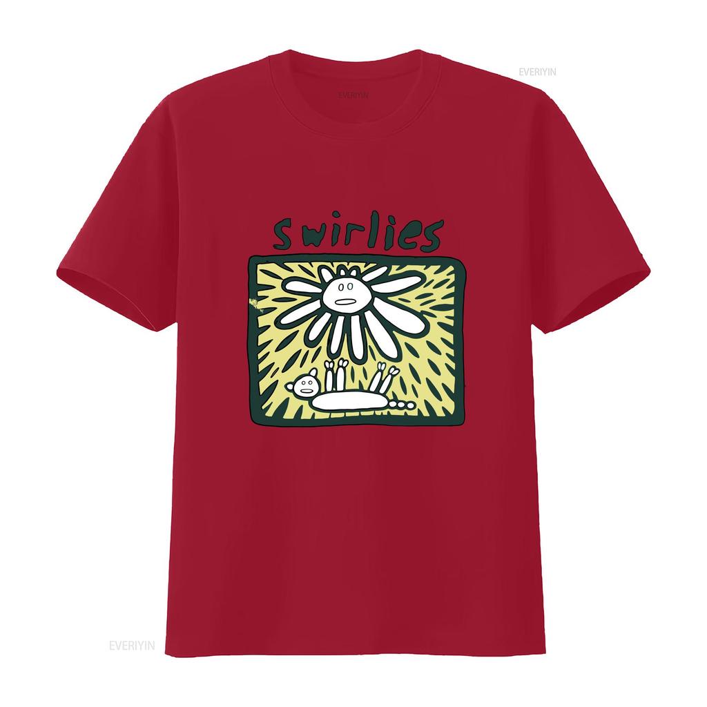 Swirlies Band T Shirt for Fans Cool Cartoon Print All Size S 4XL vintage Washed streetwear Breathable fashion Stretched