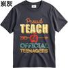 Casual Tshirt Solid Color For Unisex Oneck Tshirt Brand Proud Teach Of Official Teenagers Basic For Him Tshirt Summer Unisex Tees