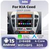7inch Android 15 For KIA CEED 2007 2008 2009 Wireless Carplay Auto Car Radio Multimedia Player Audio GPS Navi Stereo Screen WIFI