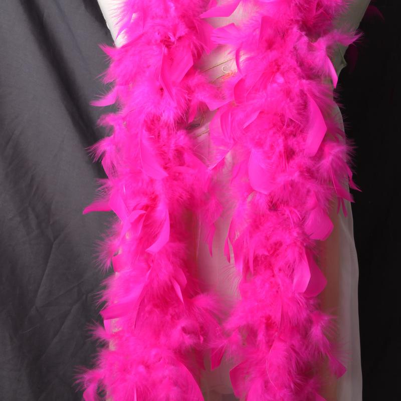 DIY Pink Turkey Feather Boa 2 Meter 40g 60g 90g Fluffy Chandelle Feathers for Carnival Party Dress Clothes Costume Scarf Shawl