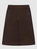 2025 Herbst Retro Braun Midilanger Cordrock - Vollbaumwoll-Samt-Outfit