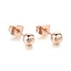 Simple Cute Cube Shaped Geometric Stud Earrings For Women Rose Gold For Female Daily Party Gift Jewelry E536