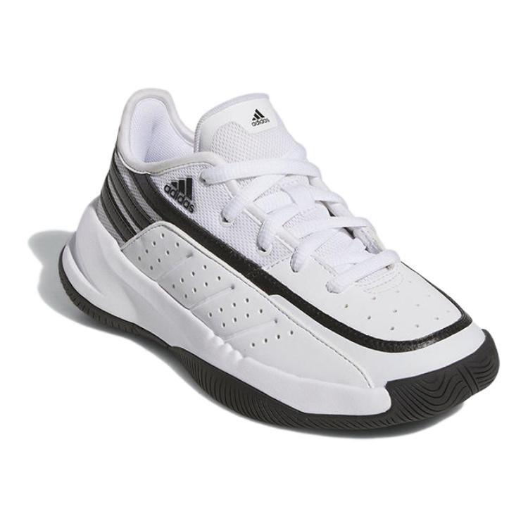 Adidas Front Court Synthetic Leather Comfortable Slip Resistant Abrasion Resistant Low top Children's Basketball Shoes ID8597