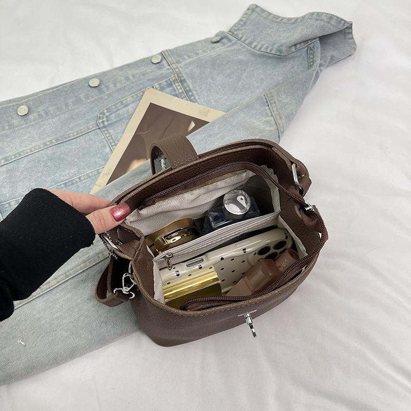 Urban Simple and Fashionable Single-shoulder Crossbody Hand-held Bucket Bag