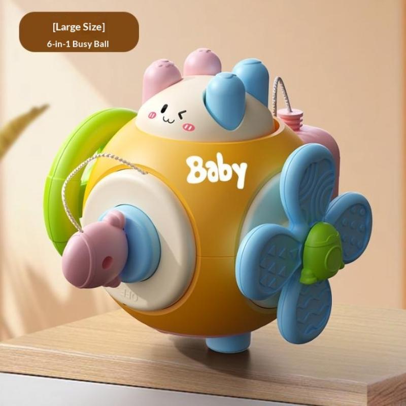 6 в 1 Активный куб Сенсорный активный шар для малышей Дорожная игрушка Монтессори Тактильное обучение Развивающие игрушки Активный шар оранжевый