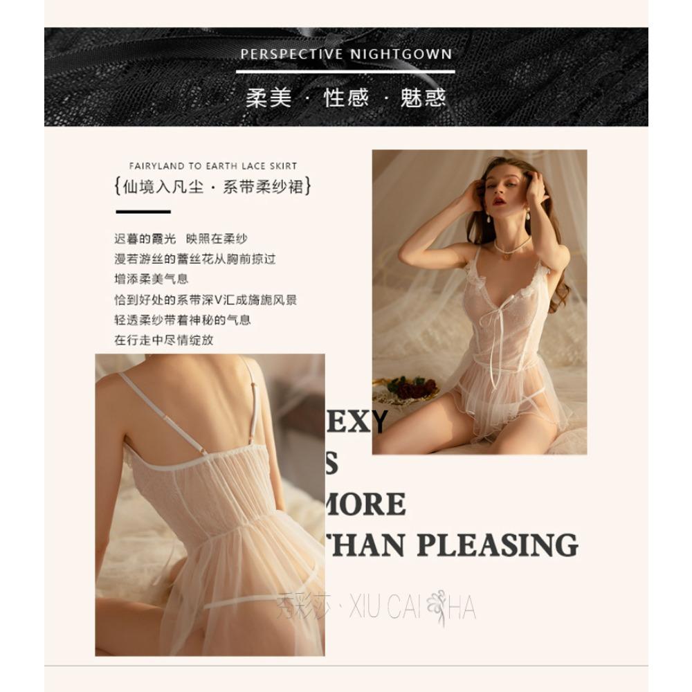 Fun Unterwäsche, Kleine Brüste, Sexy Feen-Nachthemd, Reines Verlangen Netzstrumpfhalter, Korsett, Spitzenpyjamas Großhandel, Ein Stück wird im Auftrag anderer versendet.