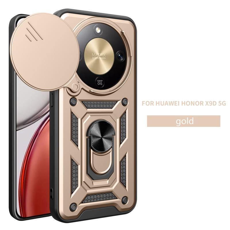 Para Honor X9d 5G Tapa Protectora de Cámara con Lente Deslizante Funda Para Honor X70 HonorX9d X 9d X9 d 2025 Estuche Soporte de Anillo Magnético Cubierta Blindada