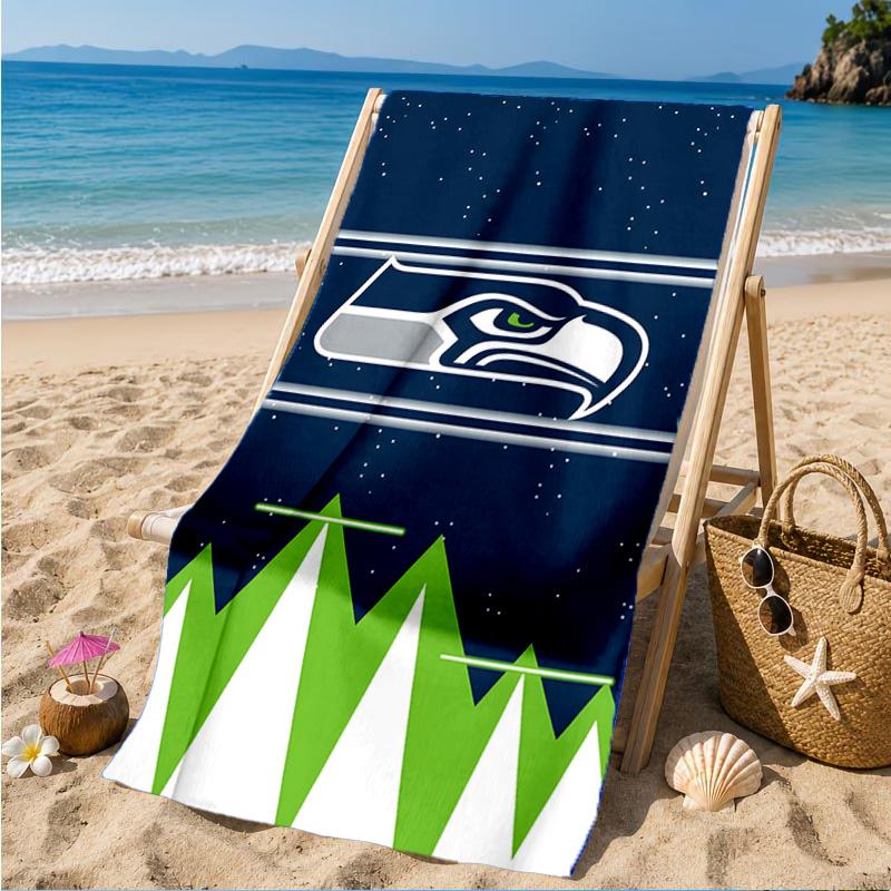 Asciugamano da Spiaggia Spirito di Squadra Seahawks, Asciugatura Rapida, Facile da Curare, Adatto Sia per il Fitness che per le Vacanze al Mare, Essenziale Sportivo