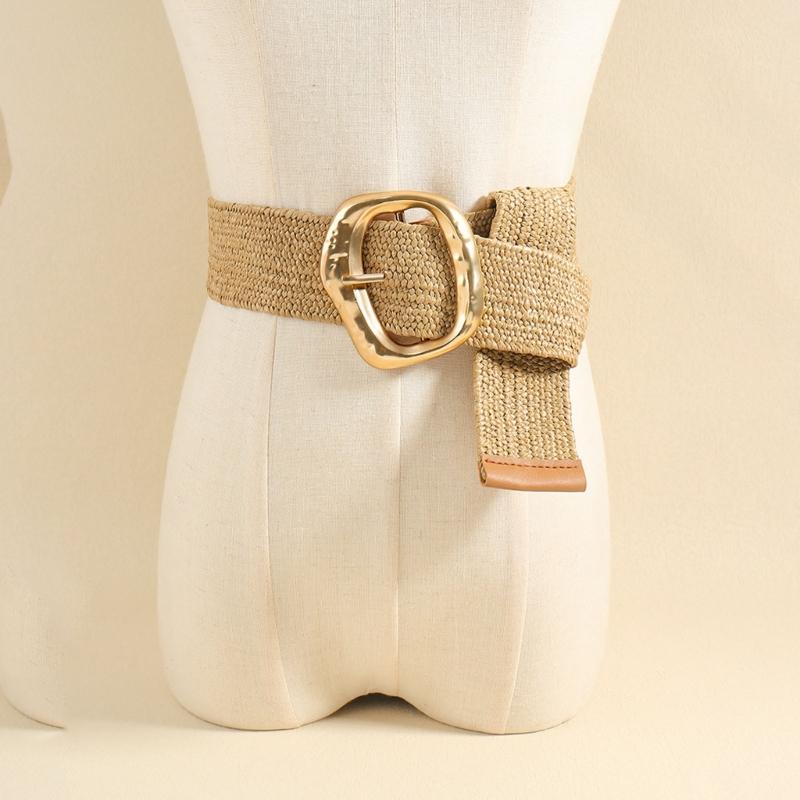 Woven Linen Women Waist Belt Fashion Waist Accessory for Skirts Dresses Bohemian Styles Waist Decoration for Festival