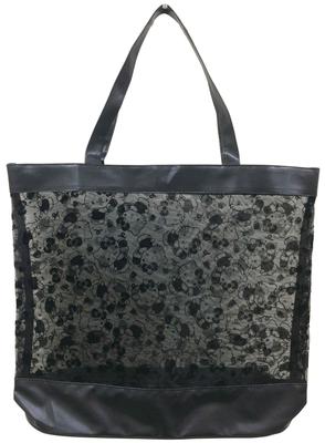 iPlanning Sanrio Characters Tulle Flocky Tote Hello Kitty W460 X H380 X D120mm k8681D (L)