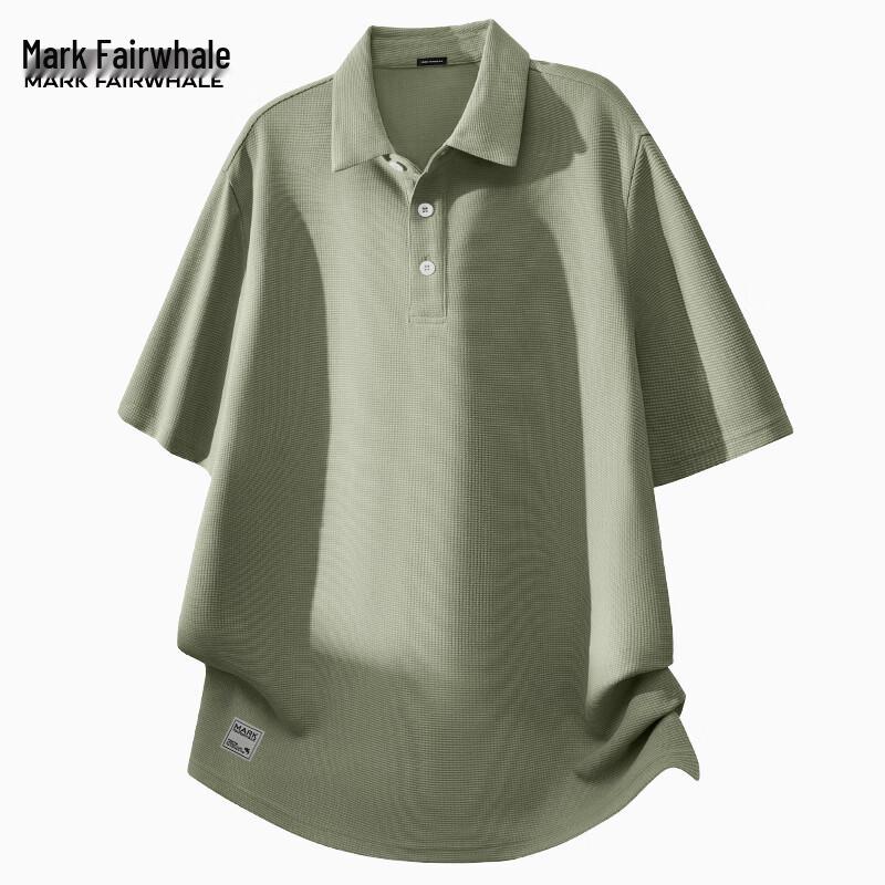 Mark Fairwhale Men's Breathable Waffle Knit Polo Shirt