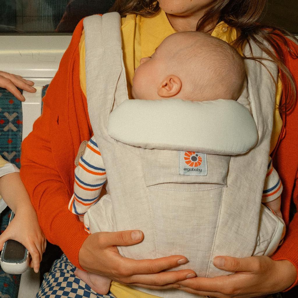 Ergobaby OMNI Deluxe Linen Baby Carrier In Guaranteed Authentic Japanese Made of Smooth and Suitable for Newborns and Babies Natural, Product, Linen,